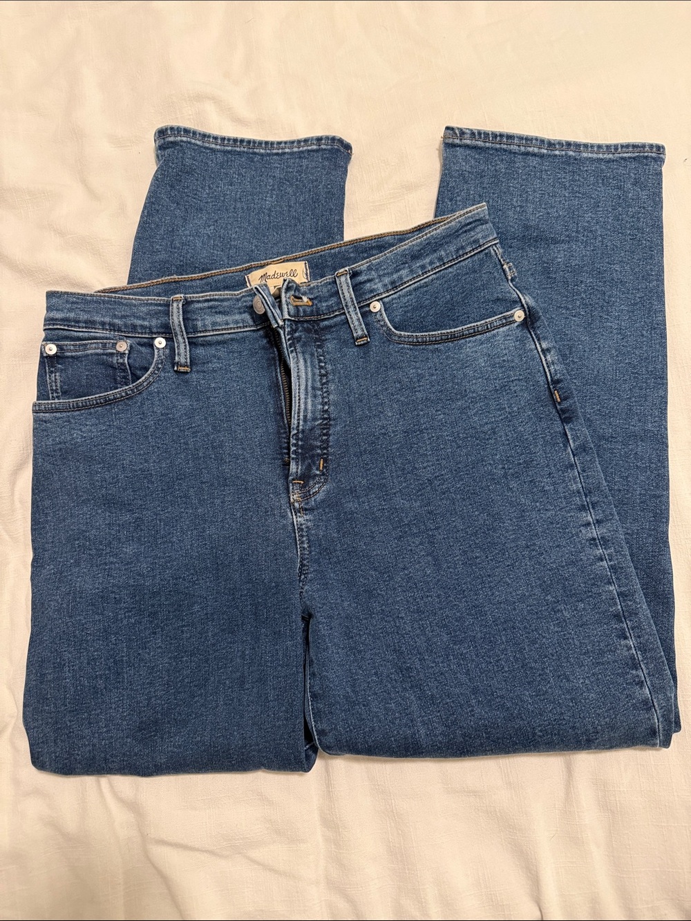 madewell the perfect vintage straight jean medium wash